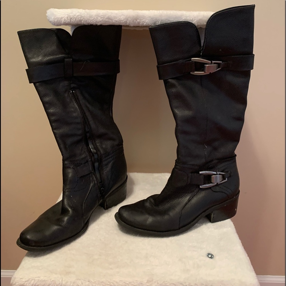Tall black boots